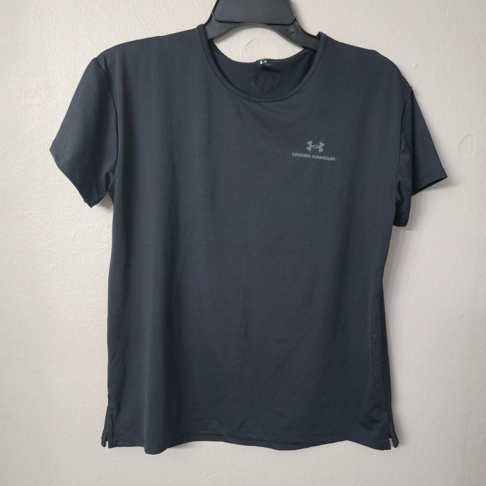 Under Armour RUSH Mens Black Short Sleeve Training Shirt XS Tech Performance Tee
